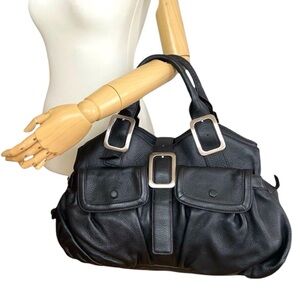 COLE HANN Village Collection Soft Leather Triple Zip E/W Bag